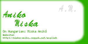 aniko miska business card
